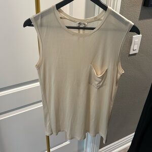 Silk-Blend Saint Laurent Sleeveless T-Shirt